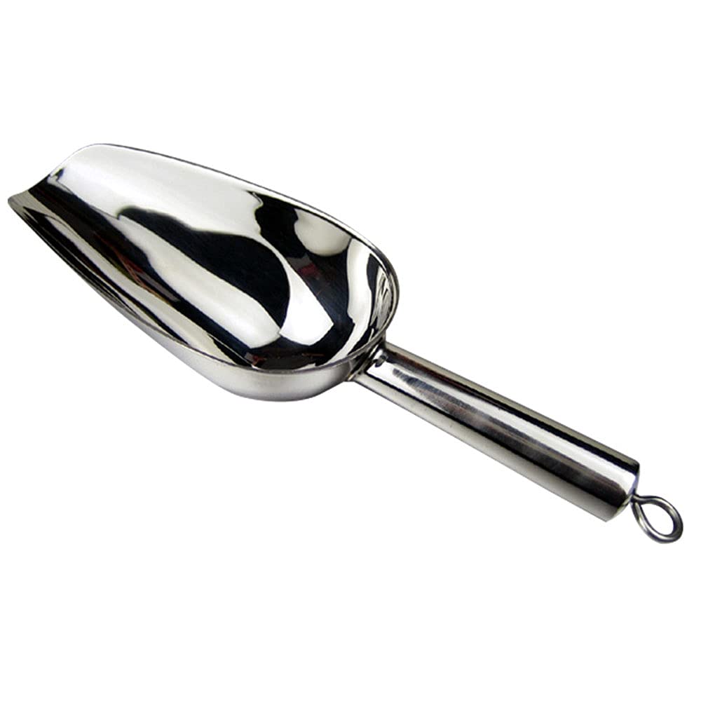 Ancllo 6Oz Ice Scoop, Stainless Steel Ice Shovel Coffee Bean Flour Scoop Food Shovel Scraper Food Buffet For Bar Buffet Party Wedding Kitchen Tool