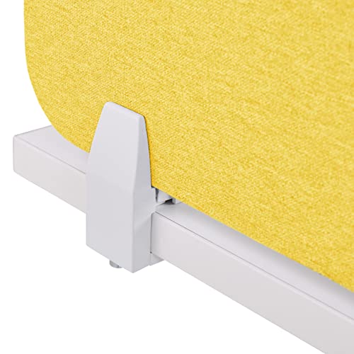 Pannello Divisorio Fonoassorbente Per Scrivania In Pet Giallo 80 X 40 Cm Tavolo Ufficio - 9