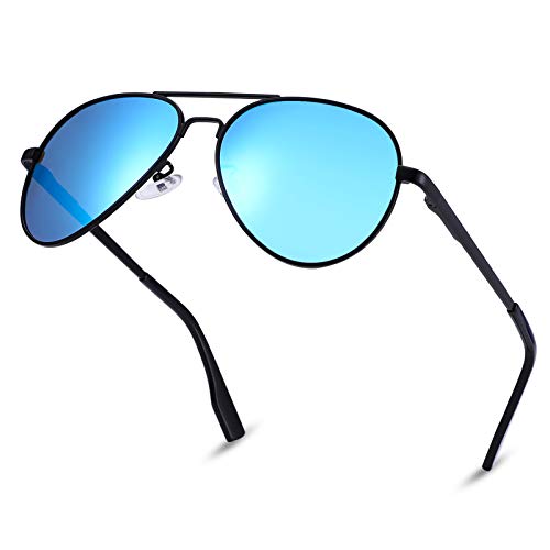 NULOOQ Small Aviator Polarized Sunglasses for Kids and Juniors, 52mm