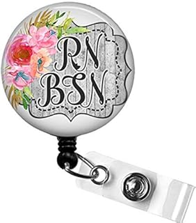 RN BSN Badge Reel - Retractable ID Holder, Registered Nurse Thank You Gift, Nursing Graduation Accessory