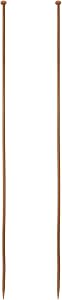 HARFINGTON 2Pcs 3.25mm Bamboo Knitting Needle Straight Single Pointed 13.8 Inch Long Wooden Sweater Knitting Needles US Size 3 for Yarn Beginners Hand Sock DIY