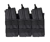 Rothco MOLLE Open Top Six Rifle Mag Pouch, Black