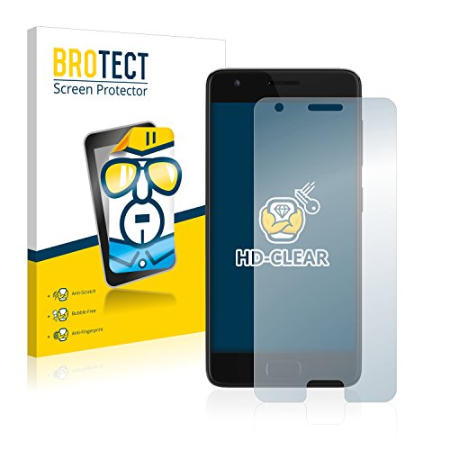 BROTECT Protector Pantalla Compatible con Lenovo ZUK Z2 Plus Protector Transparente (2 Unidades) Anti-Huellas