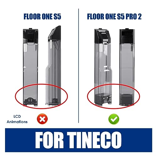 Clean/Dirt Water Tank Replacement, Compatible with Tineco Floor ONE S5/S5 PRO 2 Smart Wet/Dry Vacuum Cleaners Accessories Parts (Color : S5)
