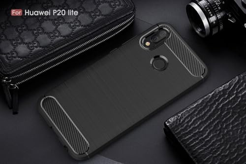 Image of Hybrid Carbon Fiber Back Case for Huawei Honor P20 Lite (Black)