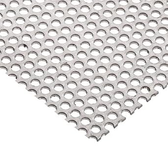 0.048" x 8" x 12", 0.140" Holes, 0.187" Centers, 304 Stainless Steel Perforated Sheet