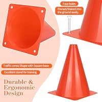 PXZBLG 50pcs Soccer Cones, 7 Inch Soccer Cones, Plastic Traffic Cones, Training Cones for Basketball Football Skating Drills Practice — image 4