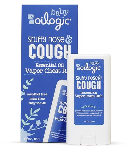 Oilogic Stuffy Nose & Cough Chest Vapor Rub Essential Oil for Babies