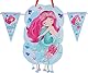 Piñata für Kindergeburtstag, Meerjungfrau, Mädchen, perfekt zum Befüllen mit Süßigkeiten und Spielzeug, Dekoration, Flaggengirlande, 2 m (Sirena)