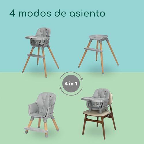 Miniatura 3 de Bebeconfort Avista 2, Trona 4 En 1, Trona De Bebé Evolutiva, Asiento Elevador, Silla Para Niño Pequeño, De 6 Meses A 14 Años De 9 A 60 Kg , Cojines Acolchados, Bandeja Ajustable, Tinted Grey
