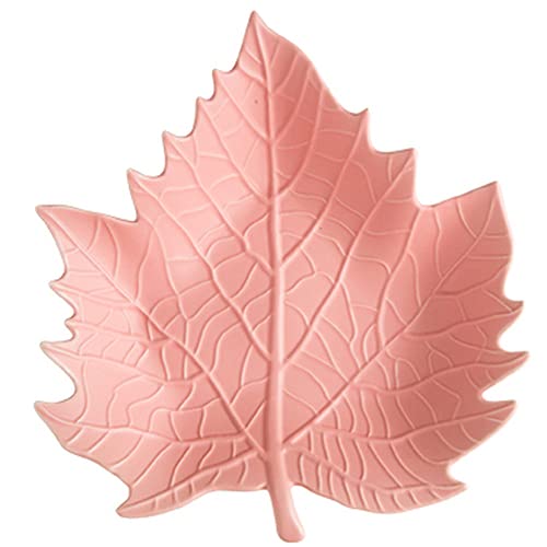 PAYNAN Creative Ceramic Maple Leaf Plate Snack Dessert Cake Candy