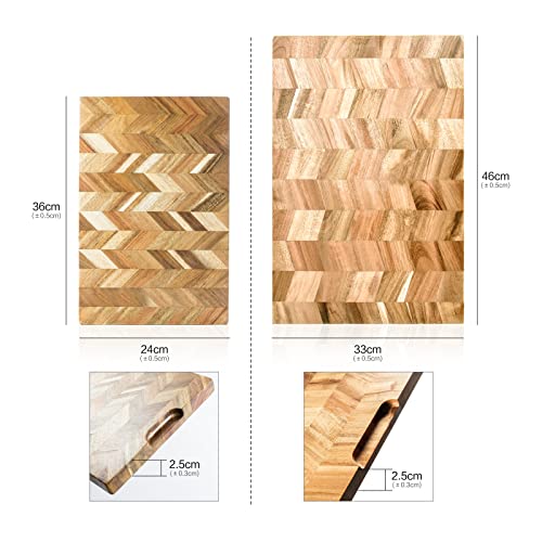 Bill.f Chopping Board 18" Large Acacia Wood Cutting Chopping Board For Kitchen With End-Grain,1" Thick Large Butcher Block 18X13X1.0 In #TOP3
