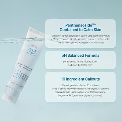 ETUDE SoonJung 2x Intensive Cream Best Trio Set for Barrier Repair | 2x Barrier Cream 2.02 Fl Oz + pH 5.5 Relief Toner 0.85 Fl Oz + Foam Cleanser 0.68 Fl Oz, Korean Skin Care