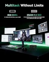 NiPoGi Essenx E1 Mini PC AΜD 3150U W-11 Pro(2C/4T, bis zu 3,3 GHz) 8GB DDR4 RAM+256GB SSD(bis zu 2 TB) 4K@60Hz Dual Display HDMI 2.0+DP 1.4/Wi-Fi 5/BT 4.2/LAN, Desktop-PC für Büro/Bildung/Multimedia – Ansicht 5