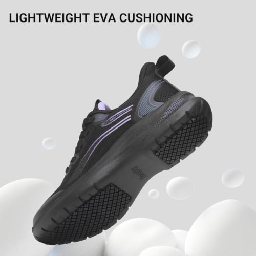 Treesky Black Non Slip Work Shoes for Women, Restaurant & Kitchen Sneakers by Treesky - Used condition - Image 5