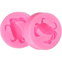HomeSoGood 2Pcs Crab Shape Silicone Molds,Ocean Theme Cute Crab Soap Epoxy Resin Fondant Molds for Soap Clay Sugarcraft Candy Chocolate Cake Decorating, Kitchen Baking Decoration Tools