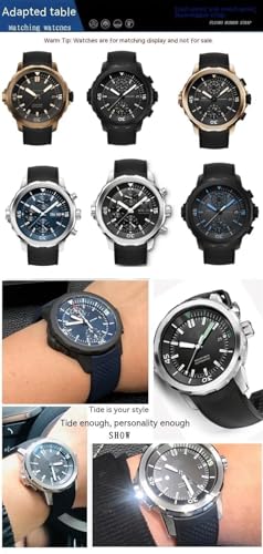 Bracelet de montre à dégagement rapide 22MM en caoutchouc pour IWC