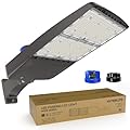 HYPERLITE LED Parking Lot Lights 300W LED Shoebox Light with Dusk to Dawn Photocell -45000lm 5000K UL Certified IP65 LED Area Light for Court|Stadium|Parking Lot|Roadways