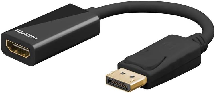 Goobay 67881 DisplayPort to HDMI Adapter, DP Male to HDMI Female, 0.1 m Cable