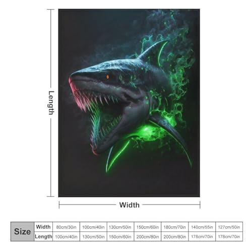 Manta de tiburón de franela para sofá cama de 150x200 cm extrasuave 6