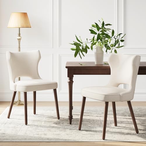 COLAMY Wooden Dining Chairs Set of 2, Mordern Upholstered Dining ...