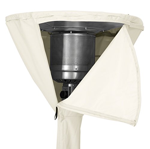 Amazon Basics Stainless Steel, Commercial, Propane 46,000 Btu, Outdoor Patio Heater With Wheels, Stainless Steel & Stand-Up Patio Heater Cover Set #TOP3