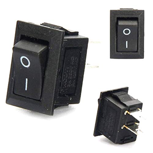 500PCS/Lot KCD1-11 Power Rocker Boat Switch 3A/250V Black 15 * 10mm