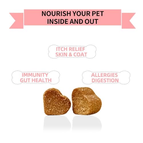YNPQTDS Hund Allergie Kausnacks - Hund Nahrungsergänzungsmittel - Allergiemittel Bei Saisonbedingten Allergien, Immunstärkendes Ergänzungsfutter Für Aktivitäten Draußen & Drinnen