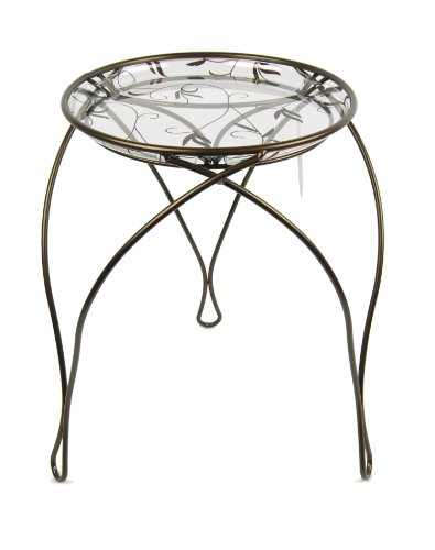 Plastec PS302DB Elegance Plant Stand, Dark Bronze, 17-Inch