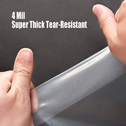 2 Packs Mattress Bag For Moving & Long-Term Storage Protection Cover - 76 X 14 X 100 Inches 4 Mil Thick Heavy Duty Tear Resistance Plastic Wrap Protector Reusable Bag,Size Queen Or California King #TOP1