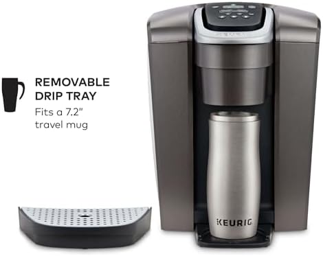 Keurig K-Elite Single Serve K-Cup Pod Coffee Maker, with Strength and Temperature Control, Iced Coffee Capability, 8 to 12oz Brew Size, Programmable, Brushed Slate — view 2