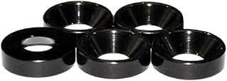 50pcs M6 Countersunk Washers Alloy Aluminum Screw Gaskets (Black)