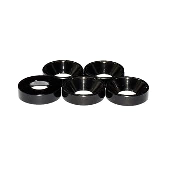 20pcs M8 Countersunk Washers Alloy Aluminum Screw Gaskets Black