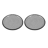 uxcell® 10 inch Metal Mesh Round Car Woofer Cover Speaker Grill Black 2 Pcs
