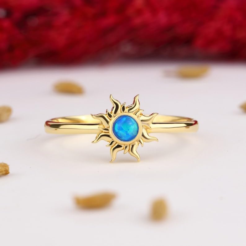 Bague turquoise naturelle argent 925 et or | Éclat luxueux