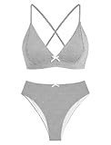 Stoff: ZAFUL Bikini Badeanzug besteht aus 85% Polyester und 15% Spandex-Stoff, der weich, dehnbar, bequem und atmungsaktiv ist.