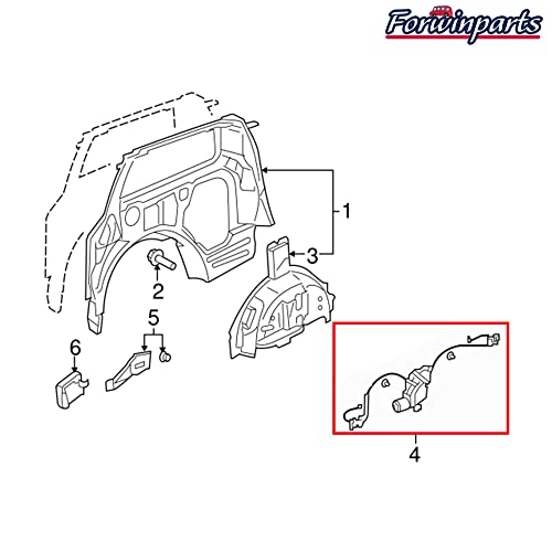 Forwinparts Power Sliding Door Cable Kit W/O Motor Left LH Side for Honda Odyssey 2005-2010 3.5L 3471cc SOHC V6 72010-SHJ-A21 72010SHJA21