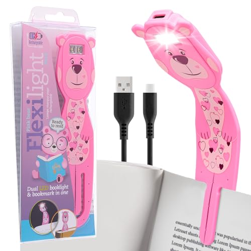 Flexilight Luce da Lettura Ricaricabile | Segnalibro 2 in 1 Luce per Libro | Lampada LED a clip da Lettura | Pila per Leggere a Letto per Bambini e Adulti | Accessori per Libri | Idea Regalo Lettori