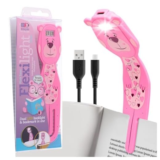 Luz de Lectura Recargable Flexilight | Marcador y Luz de Lectura 2 en 1 | Lámpara LED con Clip | Luz de Libro para Leer para Niños, Adultos | Accesorios Libros | Regalo Lectores