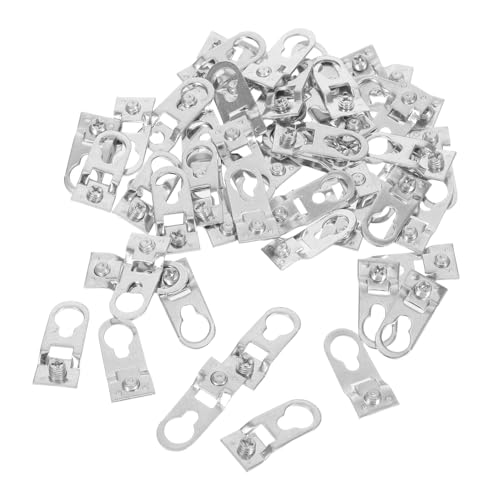 Image of Angoily 50pcs Thickened Aluminum Alloy Picture Frame Hangers Durable Hooks for Secure Hanging of Frames Posters and Mirrors Versatile Metal Hardware Accessories