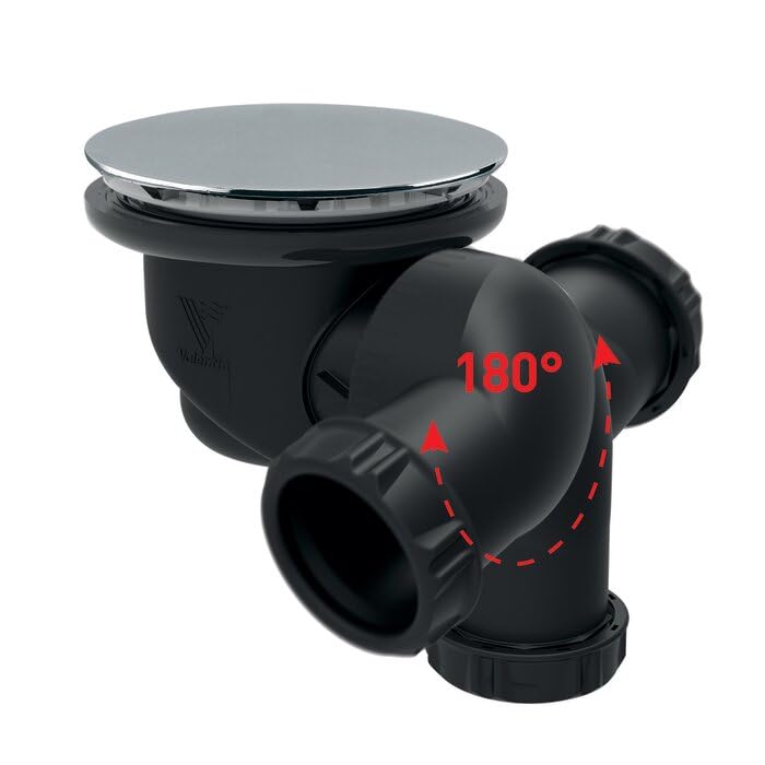 Good Print - Piletta per doccia con cappuccio, diametro 90 mm, 25-35 l/min