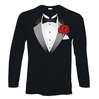 Fancy Dress Tuxedo T Shirt - Great as part of a stag outfit, James Bond fancy dress, Blues Brothers Fancy Dress, New Years Eve t shirts or stag do accessories. Made from 100% ringspun cotton - These fancy dress men funny tees will withstand many wash...
