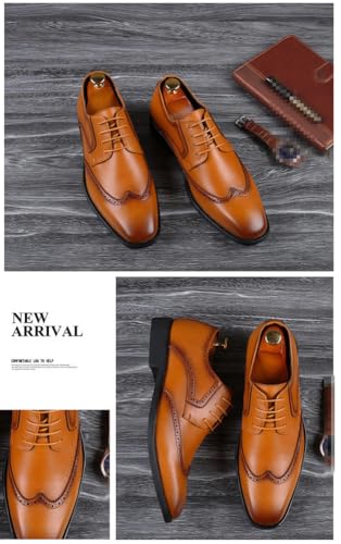 Mens Classic Formal Lace-up Oxford Shoes for Men Brogues Derby Business Wedding Suit Tuxedo Dress Shoes2