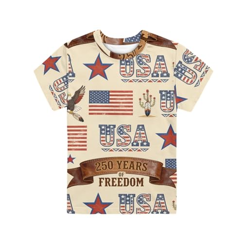 Image of Kids Graphic T-Shirt Boys Girls Novelty Tees Top Short Sleeve Shirts Summer Blouses 3-16