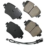 Akebono EUR1892 Ultra-Premium Ceramic Front Disc Brake Pads , GREY