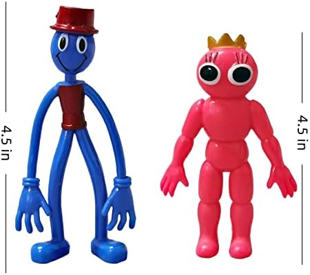 Puruuige Rainbow Friends Figure 8pcs, Popular Game Cartoon Characters Statue Collectibles Model Figure Ornaments 3.5-4.5 inches for game fans