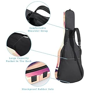 Hondank Housse de protection épaisse en éponge imperméable pour guitare acoustique, électrique, basse, guitare classique… - Les Beatles, Paul McCartney, John Lennon, RIngo Starr, George Harrison Hondank Housse de protection épaisse en éponge imperméable pour guitare acoustique, électrique, basse, guitare classique… – Image 3