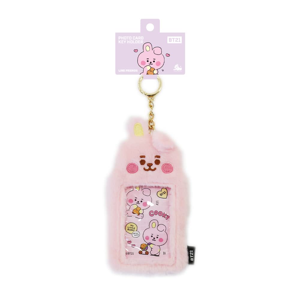 ソロモン商事 BT21 FKB_フォトカードキーホルダー ver.2 ふわふわ もこもこ(COOKY) PHOTOCARD HOLDER BT21-FKB-CK