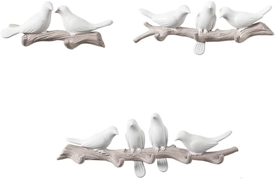 3 Pcs/Set of Nordic Bird Hooks Clothes Hooks Door Decoration Porch Storage Key Hooks Door Decoration Hooks