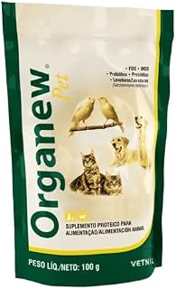 Organew Pet 100g Probiotic & Amino Acid Supplement for Dogs, Cats & Birds – Vitamins, Minerals, Live Yeast, FOS & MOS for Digestion, Appetite & Weight Gain